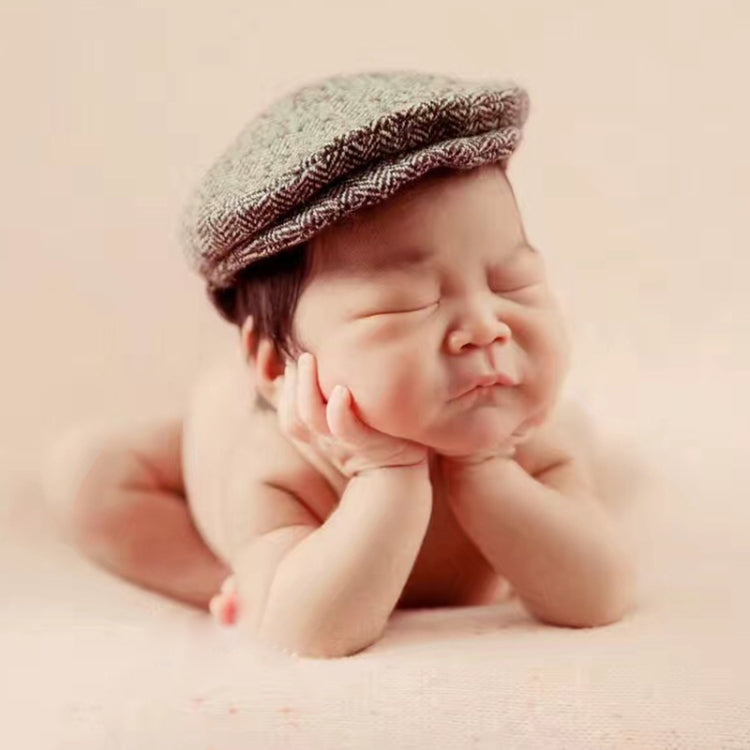 Newborn Baby Photography Props Photo Shoot Outfits Infant Cap Cabbie Hat with Bowtie Set, ALA0000BH, ALA0000BW, ALA0000C, ALA0000D, ALA0000L, ALA0000X