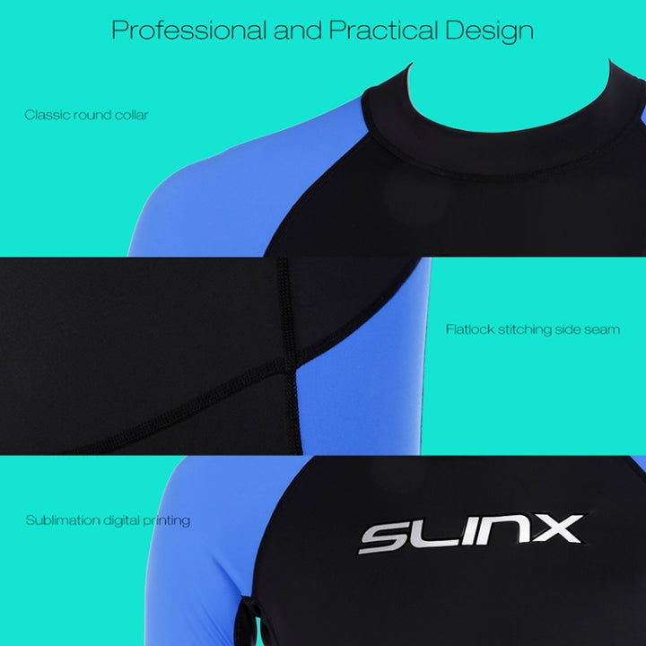 SLINX 1707 Lycra Quick-drying Long-sleeved Sunscreen Full Body Diving Wetsuit for Men, S, M, L, XL, XXL, XXXL