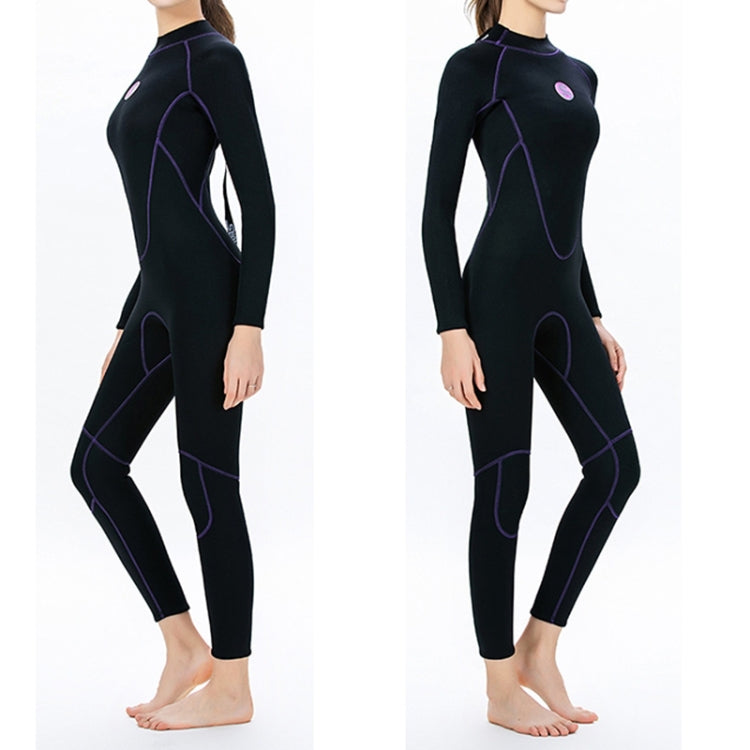 SLINX 1714 3mm Neoprene Super Elastic Warm Long-sleeved Full Body One-piece Wetsuit for Women, XS, S, M, L, XL