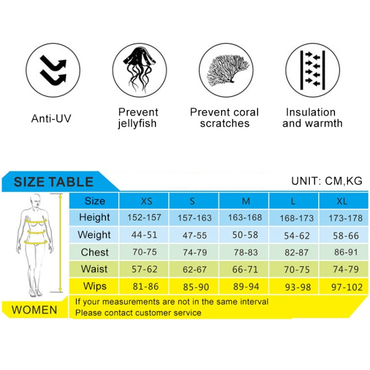 SLINX 1714 3mm Neoprene Super Elastic Warm Long-sleeved Full Body One-piece Wetsuit for Women, XS, S, M, L, XL