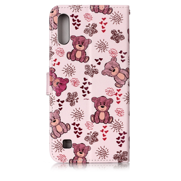 Oil Embossed Coloured Drawing Pattern Horizontal Flip PU Leather Case with Holder & Card Slots & Wallet & Photo Frame, For Galaxy A10 / M10, For Galaxy A20 / A30, For Galaxy A20e