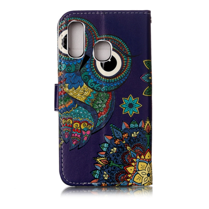 Oil Embossed Coloured Drawing Pattern Horizontal Flip PU Leather Case with Holder & Card Slots & Wallet & Photo Frame, For Galaxy A40, For Galaxy A50, For Galaxy A60 / M40