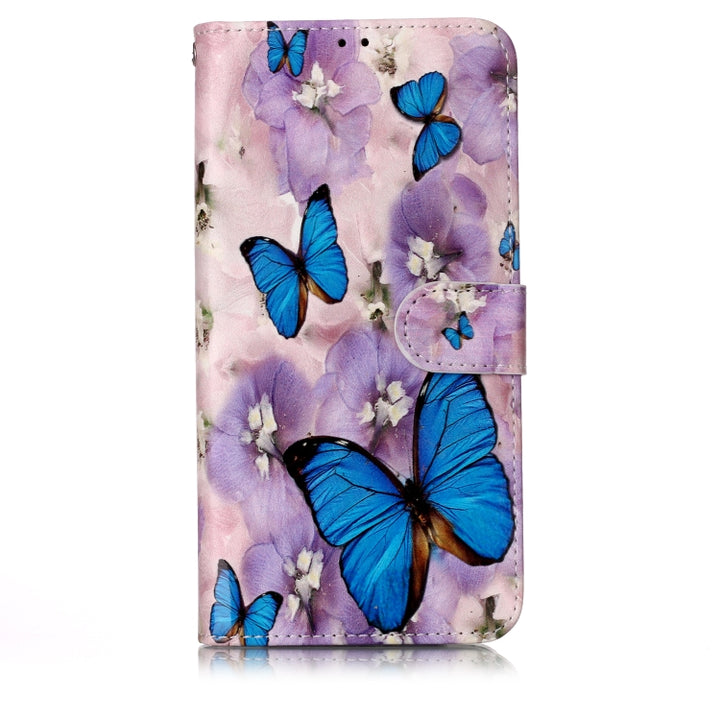 Oil Embossed Coloured Drawing Pattern Horizontal Flip PU Leather Case with Holder & Card Slots & Wallet & Photo Frame, For Galaxy A40, For Galaxy A50, For Galaxy A60 / M40