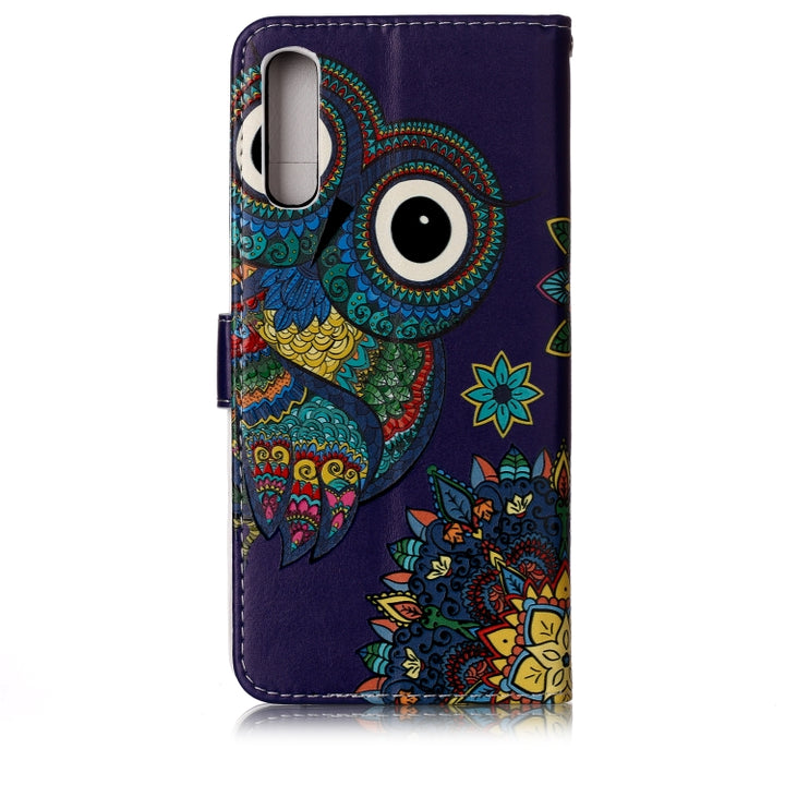 Oil Embossed Coloured Drawing Pattern Horizontal Flip PU Leather Case with Holder & Card Slots & Wallet & Photo Frame, For Galaxy A70, For LG G8 ThinQ, For LG Stylo 5