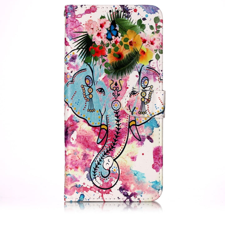 Oil Embossed Coloured Drawing Pattern Horizontal Flip PU Leather Case with Holder & Card Slots & Wallet & Photo Frame, For Galaxy A70, For LG G8 ThinQ, For LG Stylo 5