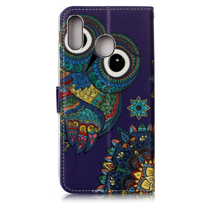 Oil Embossed Coloured Drawing Pattern Horizontal Flip PU Leather Case with Holder & Card Slots & Wallet & Photo Frame, For Galaxy M20, For Galaxy M30, For OnePlus 7