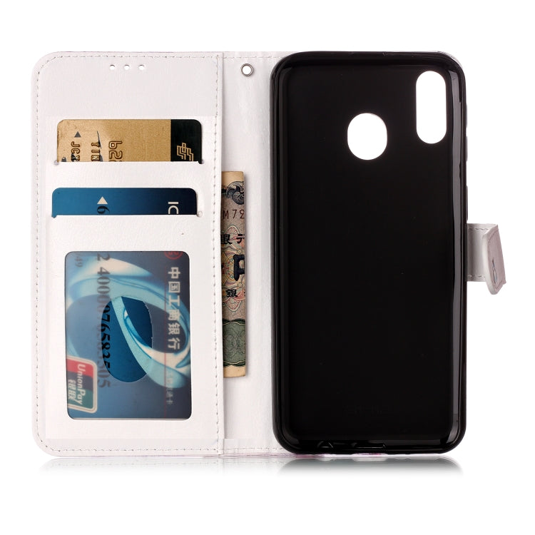 Oil Embossed Coloured Drawing Pattern Horizontal Flip PU Leather Case with Holder & Card Slots & Wallet & Photo Frame, For Galaxy M20, For Galaxy M30, For OnePlus 7