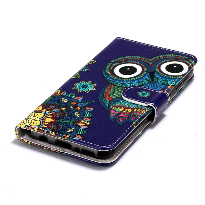 Oil Embossed Coloured Drawing Pattern Horizontal Flip PU Leather Case with Holder & Card Slots & Wallet & Photo Frame, For Galaxy M20, For Galaxy M30, For OnePlus 7