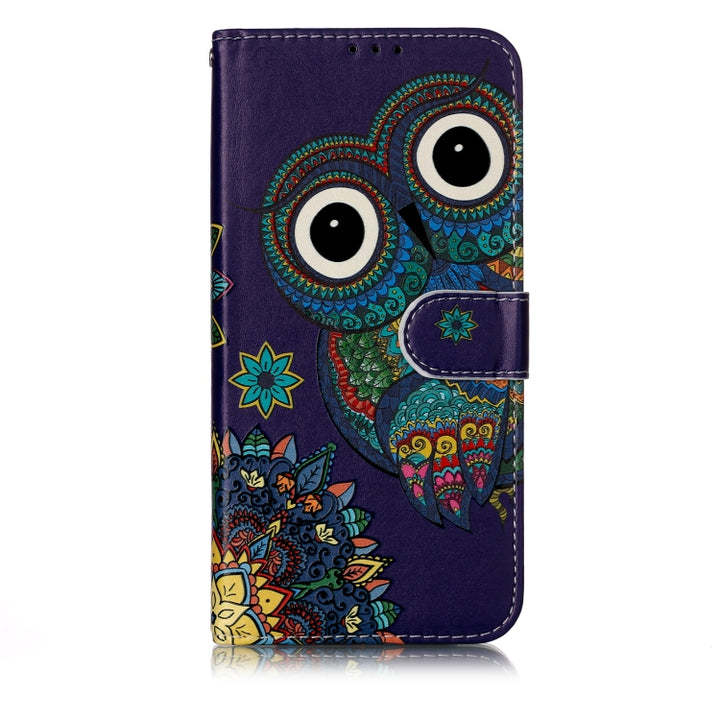 Oil Embossed Coloured Drawing Pattern Horizontal Flip PU Leather Case with Holder & Card Slots & Wallet & Photo Frame, For Galaxy M20, For Galaxy M30, For OnePlus 7