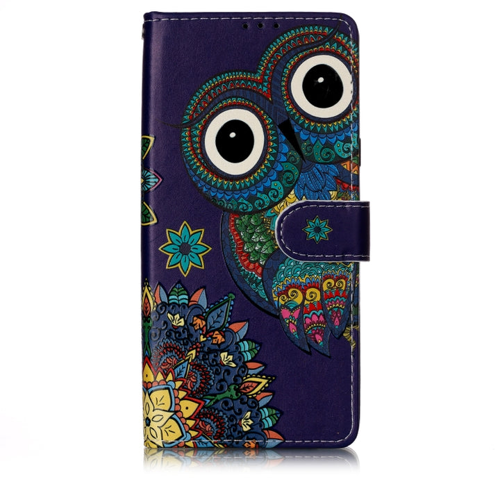 Oil Embossed Coloured Drawing Pattern Horizontal Flip PU Leather Case with Holder & Card Slots & Wallet & Photo Frame, For Huawei P30 Lite, For Xiaomi Redmi 7, For Galaxy S10 5G