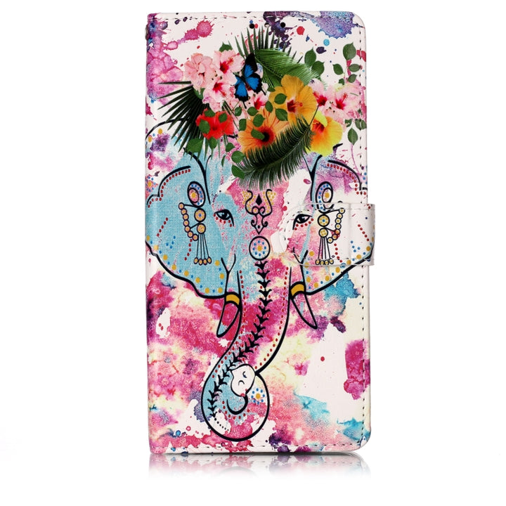 Oil Embossed Coloured Drawing Pattern Horizontal Flip PU Leather Case with Holder & Card Slots & Wallet & Photo Frame, For Huawei P30 Lite, For Xiaomi Redmi 7, For Galaxy S10 5G