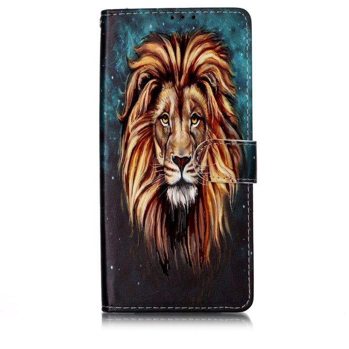 Oil Embossed Coloured Drawing Pattern Horizontal Flip PU Leather Case with Holder & Card Slots & Wallet & Photo Frame, For Huawei P30 Lite, For Xiaomi Redmi 7, For Galaxy S10 5G