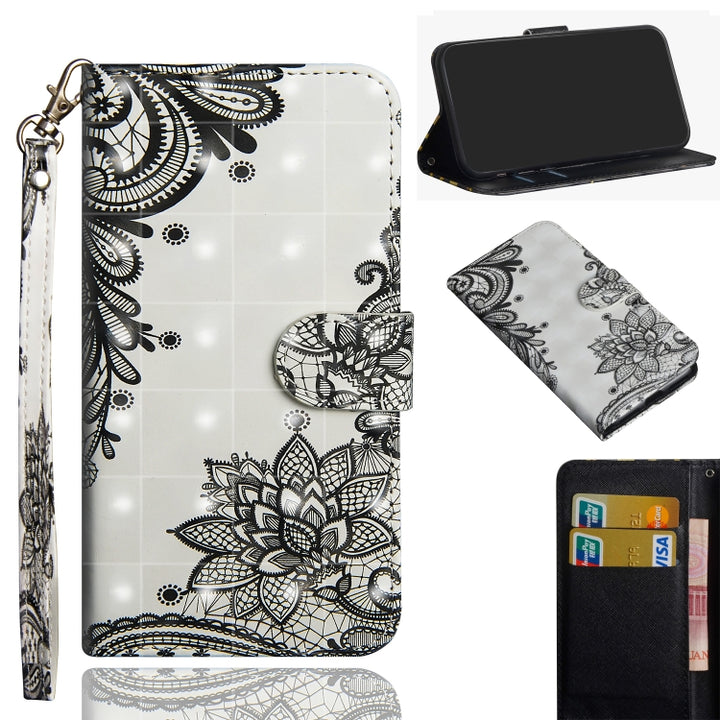 3D Painting Pattern Coloured Drawing Horizontal Flip TPU + PU Leather Case with Holder & Card Slots & Wallet, For LG Q60 / K50, For Google Pixel 3A, for Google Pixel 3A, For Google Pixel 3A XL