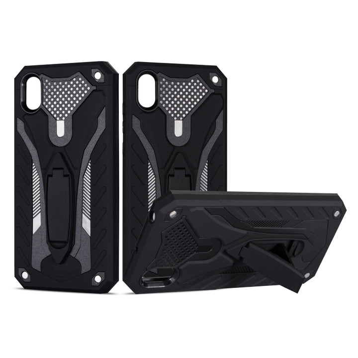 Shockproof TPU + PC Protective Case with Holder, For Huawei Y5 (2019), For Xiaomi Redmi 7, For Xiaomi Redmi Go, For Xiaomi Redmi Note 7