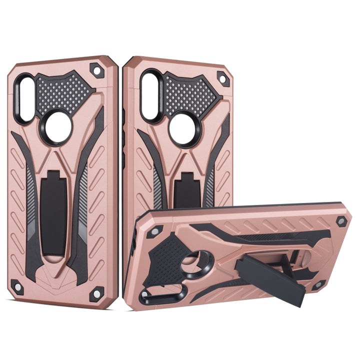 Shockproof TPU + PC Protective Case with Holder, For Huawei Y5 (2019), For Xiaomi Redmi 7, For Xiaomi Redmi Go, For Xiaomi Redmi Note 7