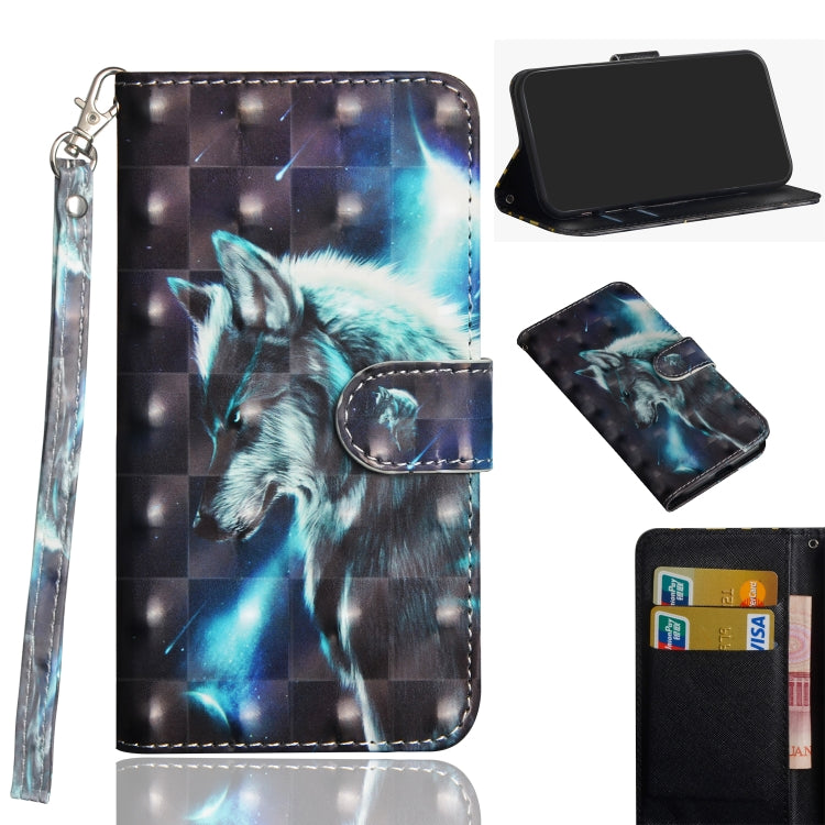 3D Painting Pattern Coloured Drawing Horizontal Flip TPU + PU Leather Case with Holder & Card Slots & Wallet, For Google Pixel 3a XL