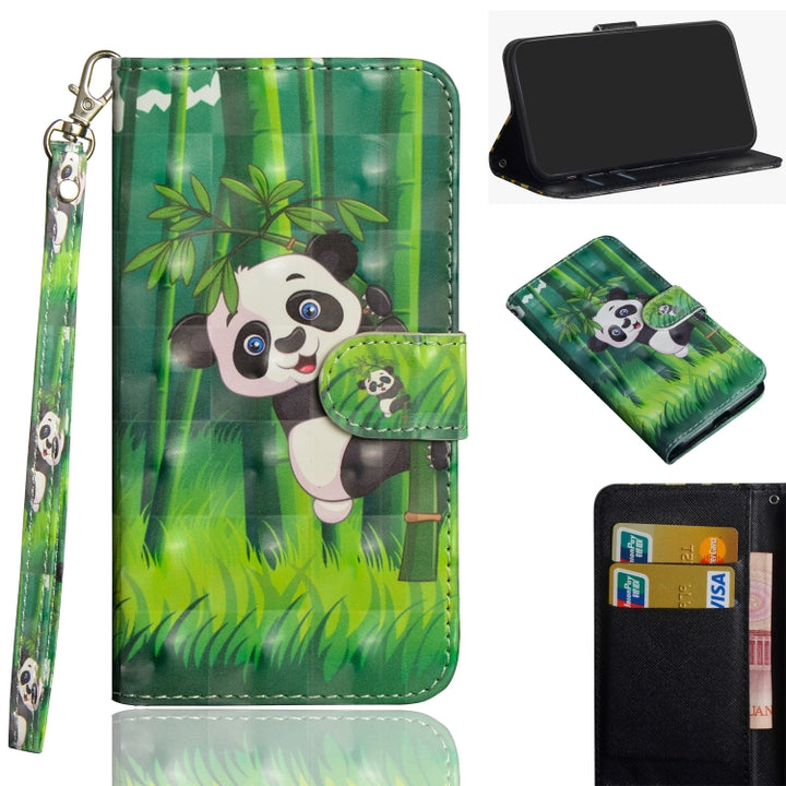 3D Painting Pattern Coloured Drawing Horizontal Flip TPU + PU Leather Case with Holder & Card Slots & Wallet, For Google Pixel 3a XL