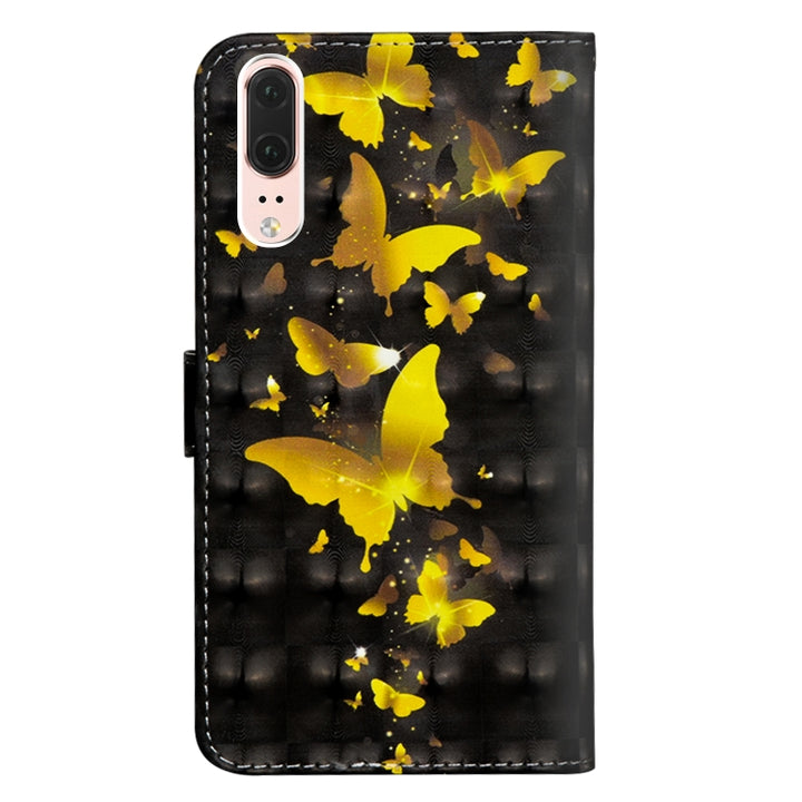 3D Painting Pattern Horizontal Flip TPU + PU Leather Case with Holder & Card Slots & Wallet, For Huawei P20, For Huawei P20 Lite, For Huawei P20 Pro