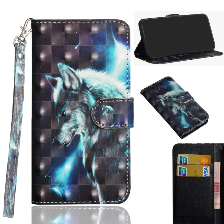 3D Painting Pattern Horizontal Flip TPU + PU Leather Case with Holder & Card Slots & Wallet, For Huawei Mate 20 Pro, For Huawei P Smart Z, For Huawei Honor 20