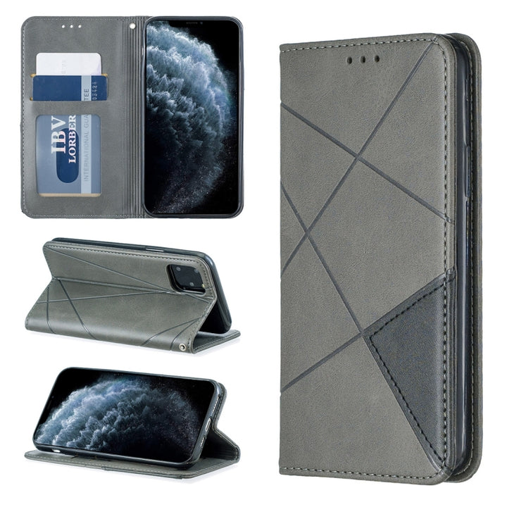 Rhombus Texture Horizontal Flip Magnetic Leather Case with Holder & Card Slots & Wallet, For iPhone 11 Pro, For iPhone 11 Pro Max, For iPhone 11, For iPhone XS / X, For iPhone XS Max