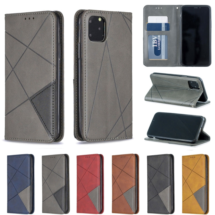 Rhombus Texture Horizontal Flip Magnetic Leather Case with Holder & Card Slots & Wallet, For iPhone 11 Pro, For iPhone 11 Pro Max, For iPhone 11, For iPhone XS / X, For iPhone XS Max