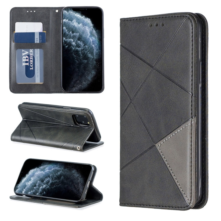 Rhombus Texture Horizontal Flip Magnetic Leather Case with Holder & Card Slots & Wallet, For iPhone 11 Pro, For iPhone 11 Pro Max, For iPhone 11, For iPhone XS / X, For iPhone XS Max