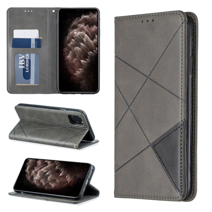 Rhombus Texture Horizontal Flip Magnetic Leather Case with Holder & Card Slots & Wallet, For iPhone 11 Pro, For iPhone 11 Pro Max, For iPhone 11, For iPhone XS / X, For iPhone XS Max