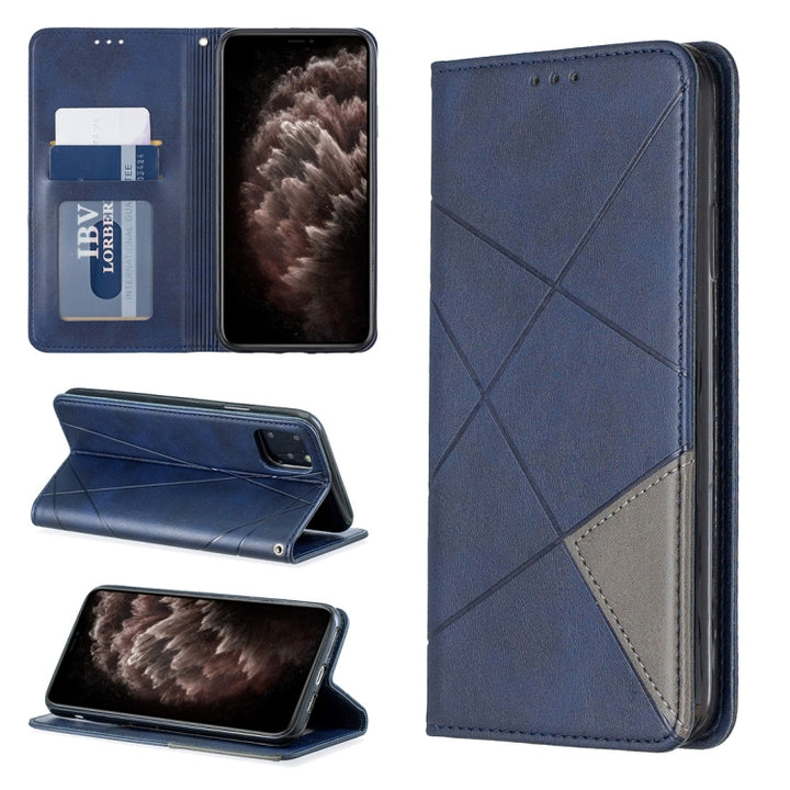 Rhombus Texture Horizontal Flip Magnetic Leather Case with Holder & Card Slots & Wallet, For iPhone 11 Pro, For iPhone 11 Pro Max, For iPhone 11, For iPhone XS / X, For iPhone XS Max