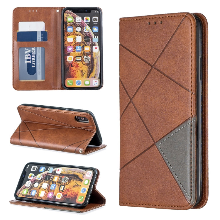 Rhombus Texture Horizontal Flip Magnetic Leather Case with Holder & Card Slots & Wallet, For iPhone 11 Pro, For iPhone 11 Pro Max, For iPhone 11, For iPhone XS / X, For iPhone XS Max