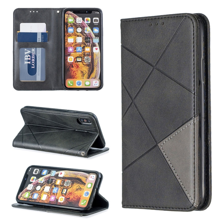 Rhombus Texture Horizontal Flip Magnetic Leather Case with Holder & Card Slots & Wallet, For iPhone 11 Pro, For iPhone 11 Pro Max, For iPhone 11, For iPhone XS / X, For iPhone XS Max