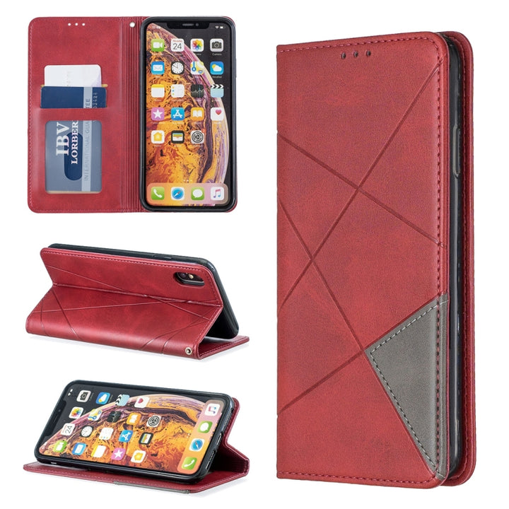 Rhombus Texture Horizontal Flip Magnetic Leather Case with Holder & Card Slots & Wallet, For iPhone 11 Pro, For iPhone 11 Pro Max, For iPhone 11, For iPhone XS / X, For iPhone XS Max