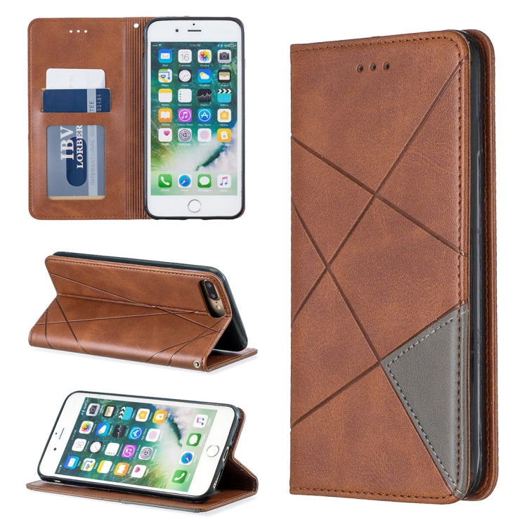 Rhombus Texture Horizontal Flip Magnetic Leather Case with Holder & Card Slots & Wallet, For iPhone XR, For iPhone 8 Plus & 7 Plus, For iPhone SE 2020 & 8 & 7, For iPhone 6 Plus & 6s Plus, For iPhone 6 & 6s