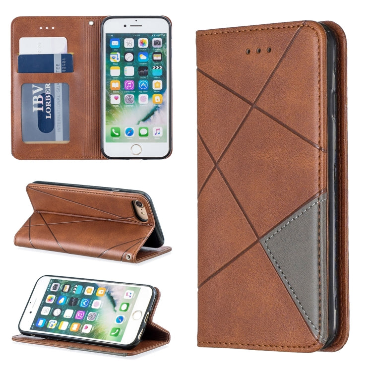 Rhombus Texture Horizontal Flip Magnetic Leather Case with Holder & Card Slots & Wallet, For iPhone XR, For iPhone 8 Plus & 7 Plus, For iPhone SE 2020 & 8 & 7, For iPhone 6 Plus & 6s Plus, For iPhone 6 & 6s