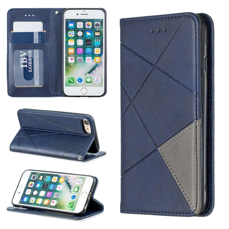 Rhombus Texture Horizontal Flip Magnetic Leather Case with Holder & Card Slots & Wallet, For iPhone XR, For iPhone 8 Plus & 7 Plus, For iPhone SE 2020 & 8 & 7, For iPhone 6 Plus & 6s Plus, For iPhone 6 & 6s