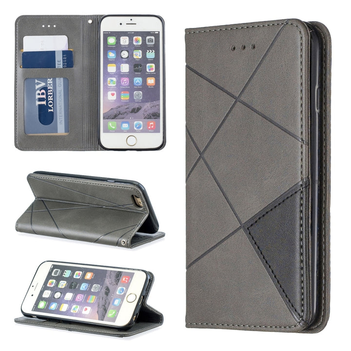 Rhombus Texture Horizontal Flip Magnetic Leather Case with Holder & Card Slots & Wallet, For iPhone XR, For iPhone 8 Plus & 7 Plus, For iPhone SE 2020 & 8 & 7, For iPhone 6 Plus & 6s Plus, For iPhone 6 & 6s