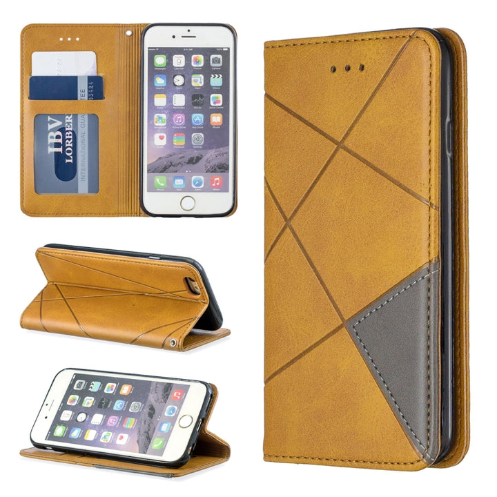 Rhombus Texture Horizontal Flip Magnetic Leather Case with Holder & Card Slots & Wallet, For iPhone XR, For iPhone 8 Plus & 7 Plus, For iPhone SE 2020 & 8 & 7, For iPhone 6 Plus & 6s Plus, For iPhone 6 & 6s