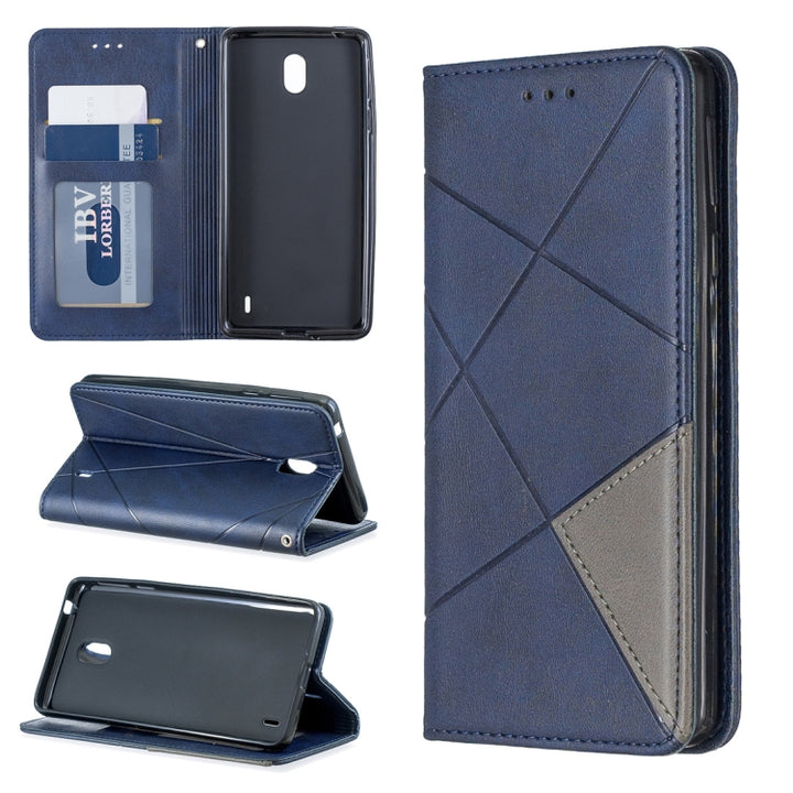 Rhombus Texture Horizontal Flip Magnetic Leather Case with Holder & Card Slots & Wallet, For Nokia 1 Plus, For Nokia 4.2, For Nokia 3.2, For Nokia 2.2