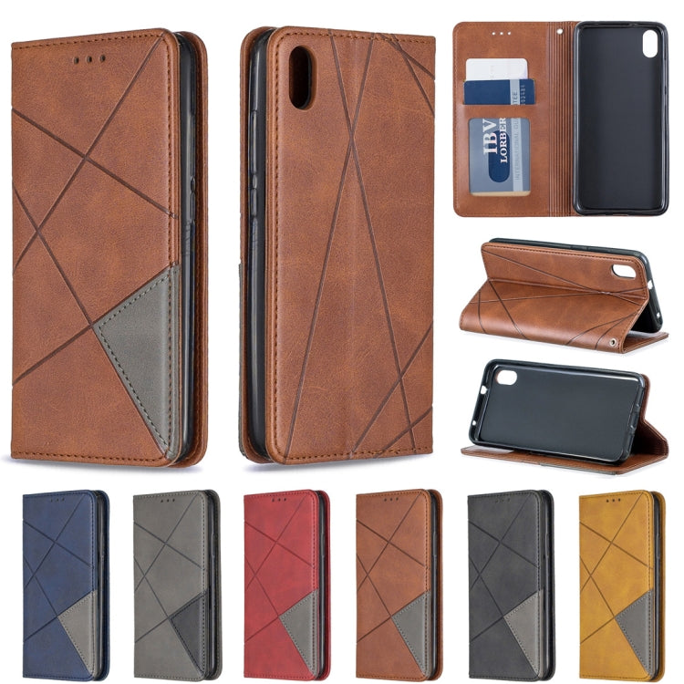 Rhombus Texture Horizontal Flip Magnetic Leather Case with Holder & Card Slots & Wallet, For Xiaomi Redmi 7A, For Xiaomi Redmi 7, For Xiaomi Redmi Note 7