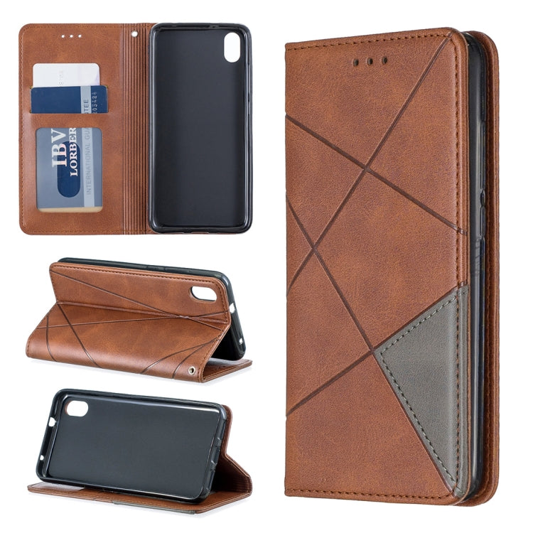 Rhombus Texture Horizontal Flip Magnetic Leather Case with Holder & Card Slots & Wallet, For Xiaomi Redmi 7A, For Xiaomi Redmi 7, For Xiaomi Redmi Note 7