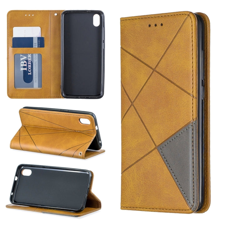 Rhombus Texture Horizontal Flip Magnetic Leather Case with Holder & Card Slots & Wallet, For Xiaomi Redmi 7A, For Xiaomi Redmi 7, For Xiaomi Redmi Note 7