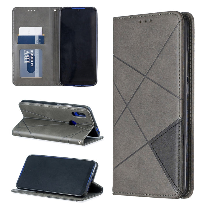 Rhombus Texture Horizontal Flip Magnetic Leather Case with Holder & Card Slots & Wallet, For Xiaomi Redmi 7A, For Xiaomi Redmi 7, For Xiaomi Redmi Note 7