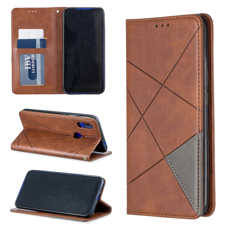 Rhombus Texture Horizontal Flip Magnetic Leather Case with Holder & Card Slots & Wallet, For Xiaomi Redmi 7A, For Xiaomi Redmi 7, For Xiaomi Redmi Note 7