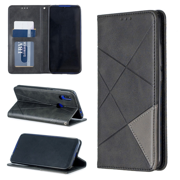 Rhombus Texture Horizontal Flip Magnetic Leather Case with Holder & Card Slots & Wallet, For Xiaomi Redmi 7A, For Xiaomi Redmi 7, For Xiaomi Redmi Note 7