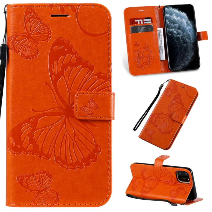 Pressed Printing Butterfly Pattern Horizontal Flip PU Leather Case with Holder & Card Slots & Wallet & Lanyard, For iPhone 11 Pro, For iPhone 11, For iPhone 11 Pro Max, For OPPO A1K / C2