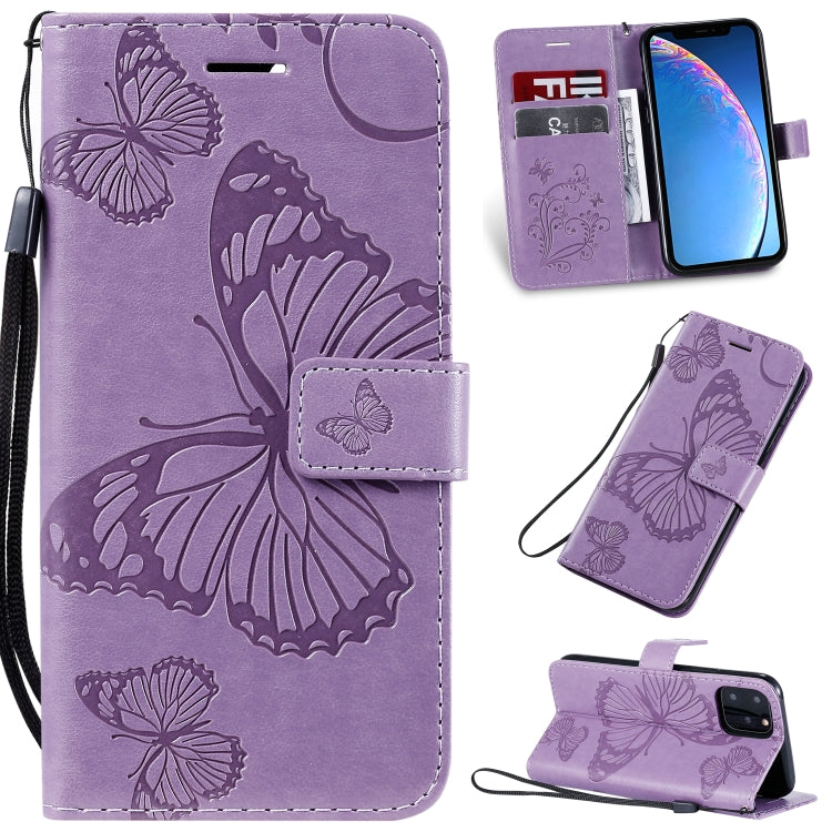 Pressed Printing Butterfly Pattern Horizontal Flip PU Leather Case with Holder & Card Slots & Wallet & Lanyard, For iPhone 11 Pro, For iPhone 11, For iPhone 11 Pro Max, For OPPO A1K / C2