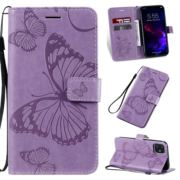 Pressed Printing Butterfly Pattern Horizontal Flip PU Leather Case with Holder & Card Slots & Wallet & Lanyard, For iPhone 11 Pro, For iPhone 11, For iPhone 11 Pro Max, For OPPO A1K / C2