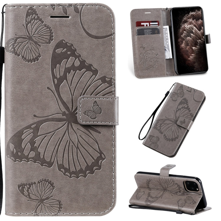 Pressed Printing Butterfly Pattern Horizontal Flip PU Leather Case with Holder & Card Slots & Wallet & Lanyard, For iPhone 11 Pro, For iPhone 11, For iPhone 11 Pro Max, For OPPO A1K / C2