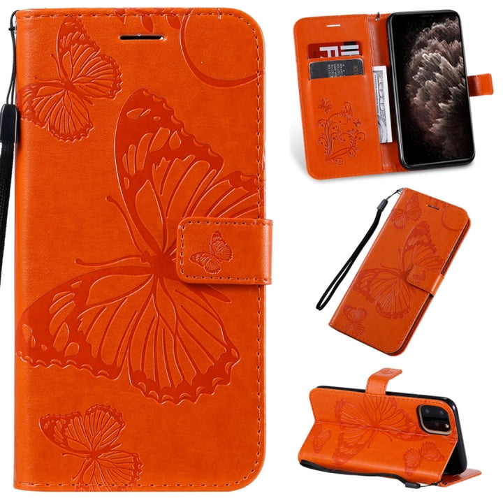 Pressed Printing Butterfly Pattern Horizontal Flip PU Leather Case with Holder & Card Slots & Wallet & Lanyard, For iPhone 11 Pro, For iPhone 11, For iPhone 11 Pro Max, For OPPO A1K / C2