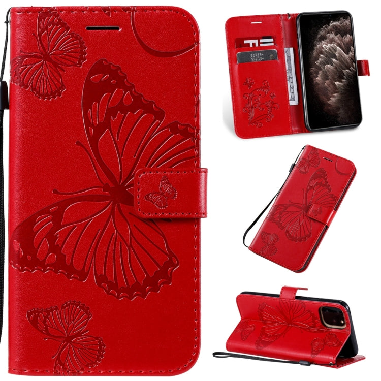 Pressed Printing Butterfly Pattern Horizontal Flip PU Leather Case with Holder & Card Slots & Wallet & Lanyard, For iPhone 11 Pro, For iPhone 11, For iPhone 11 Pro Max, For OPPO A1K / C2