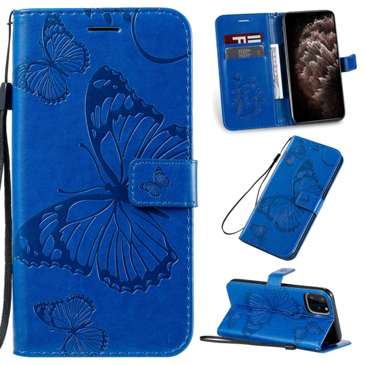 Pressed Printing Butterfly Pattern Horizontal Flip PU Leather Case with Holder & Card Slots & Wallet & Lanyard, For iPhone 11 Pro, For iPhone 11, For iPhone 11 Pro Max, For OPPO A1K / C2